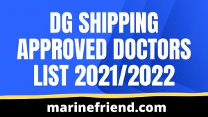 dg shipping approved doctors list 2021-2022